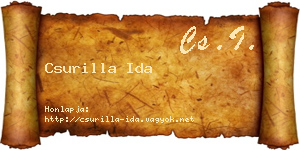 Csurilla Ida névjegykártya